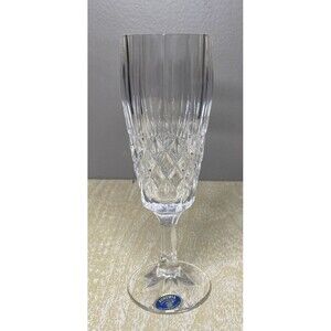 Vintage 7" Bohemia Czech Republic Hand Cut Lead Crystal Over 24% PBO Wine Glass